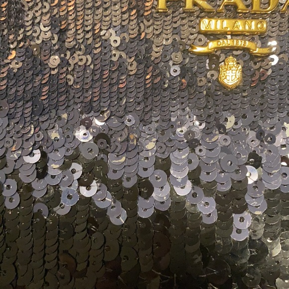 Prada Multicolor Sequin Top Zip Pouch - Picture 7 of 8